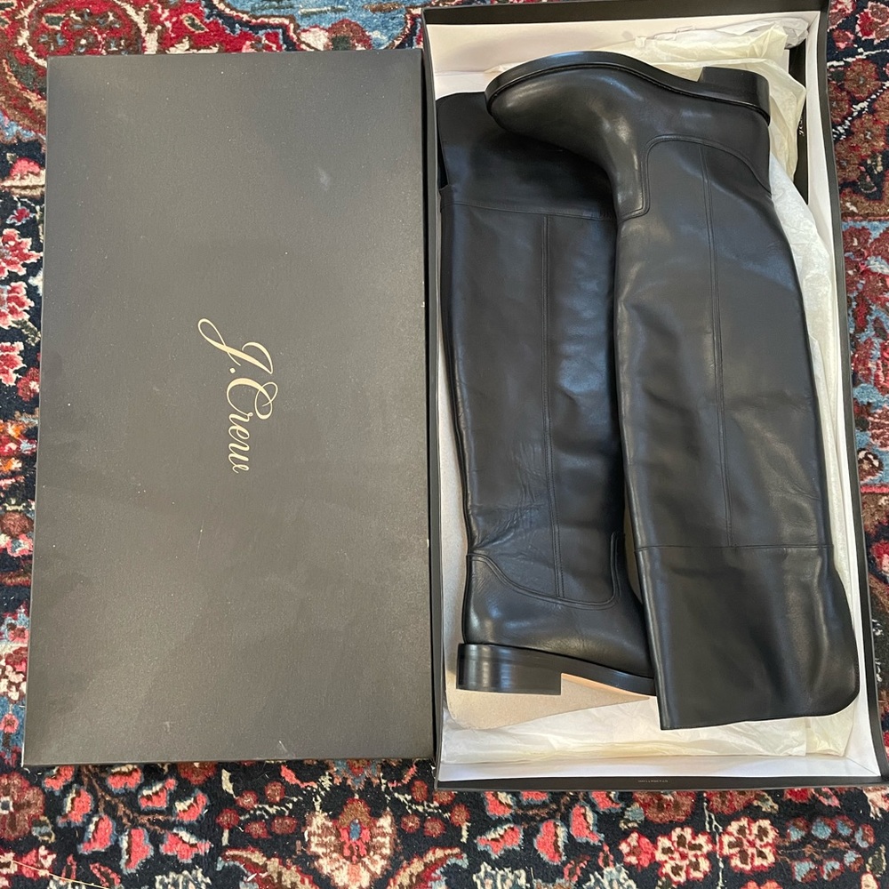J crew black boots, size 7.5